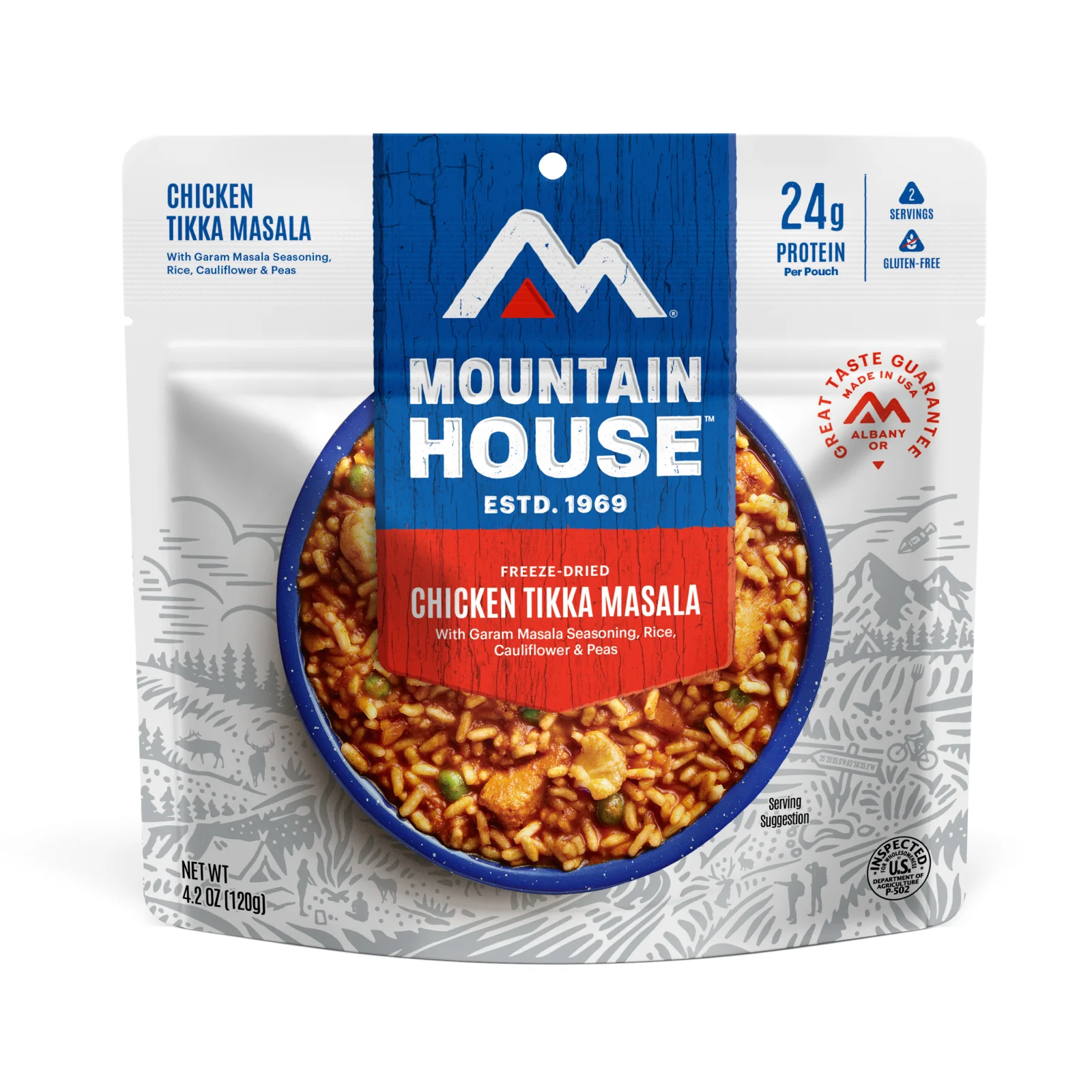 Chicken Tikka Masala (Standard) by Mountain House — freeze-dried backpacking meal
