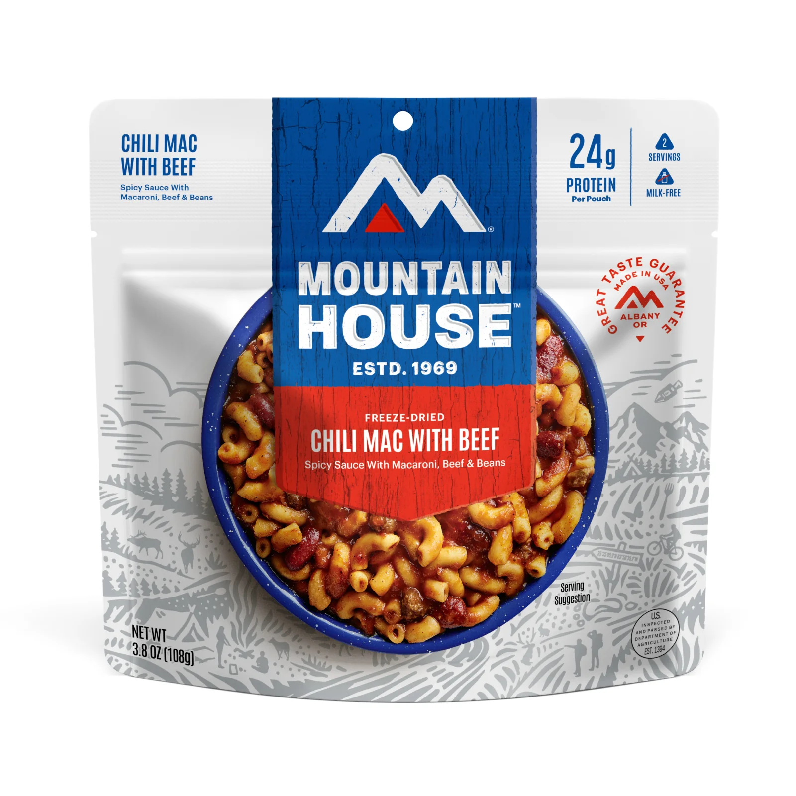 Chili Mac with Beef (Standard) by Mountain House — freeze-dried backpacking meal