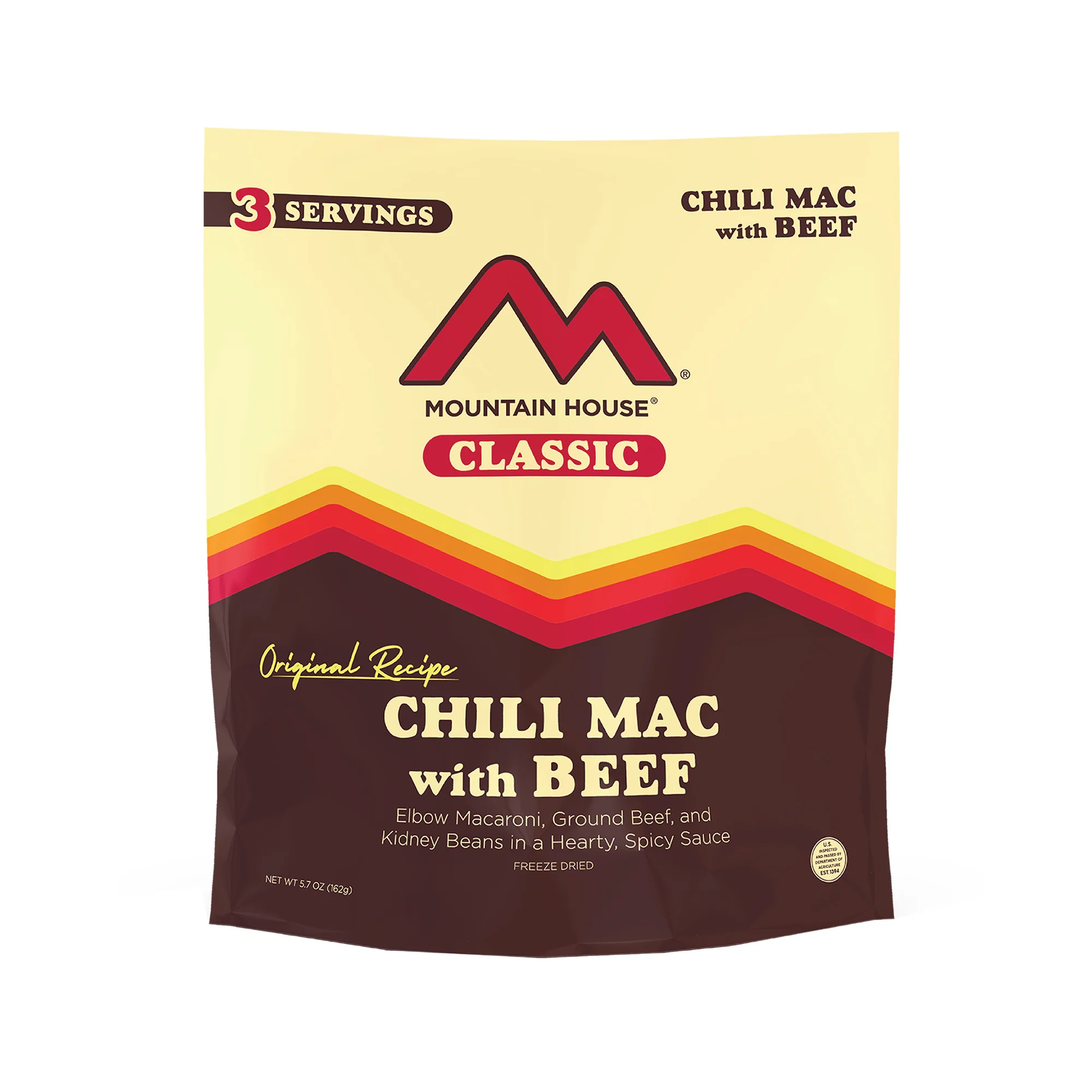 Chili Mac with Beef (Classic) by Mountain House — freeze-dried backpacking meal