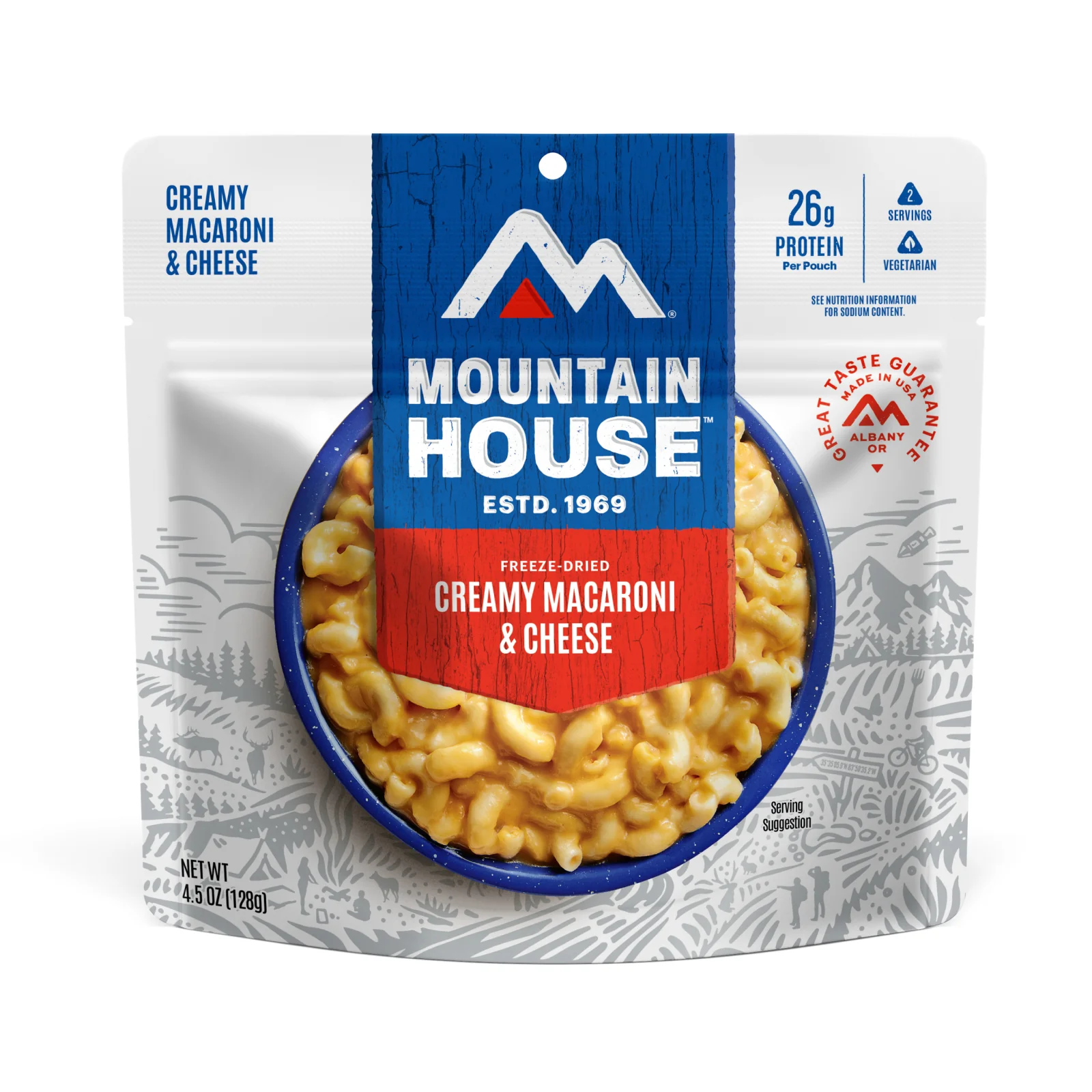 Creamy Macaroni & Cheese (Standard) by Mountain House — freeze-dried backpacking meal