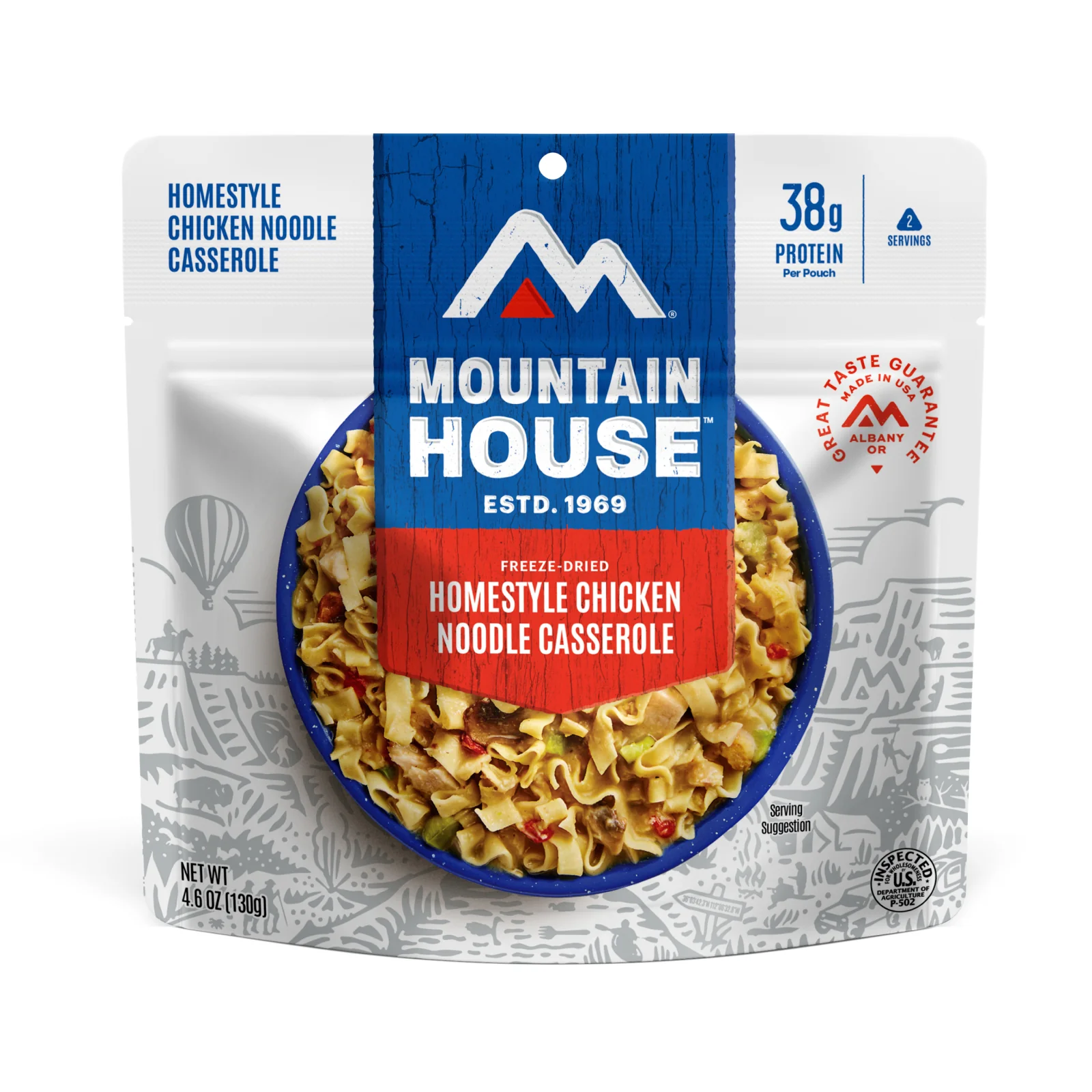 Homestyle Chicken Noodle Casserole (Standard) by Mountain House — freeze-dried backpacking meal