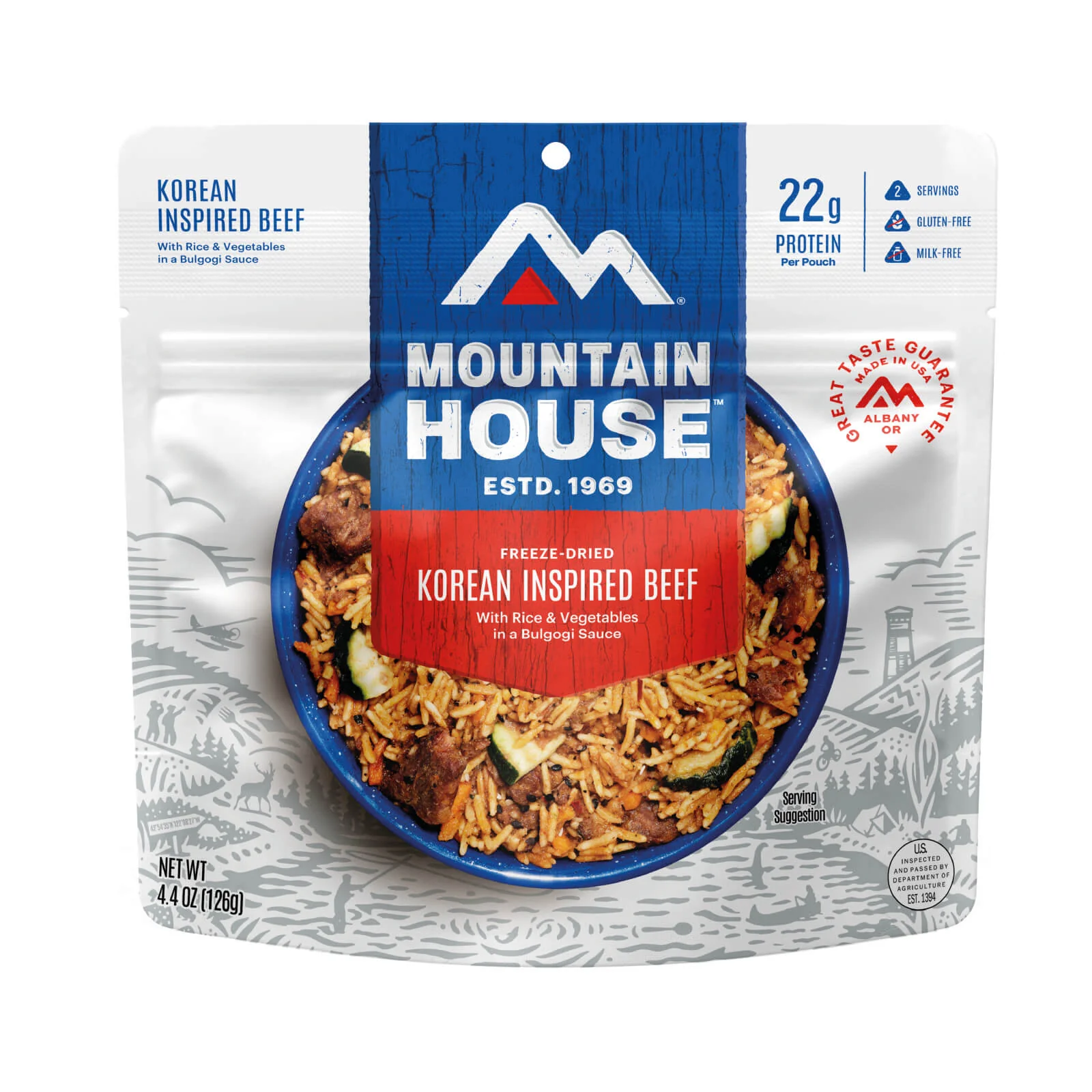 Korean Inspired Beef (Standard) by Mountain House — freeze-dried backpacking meal