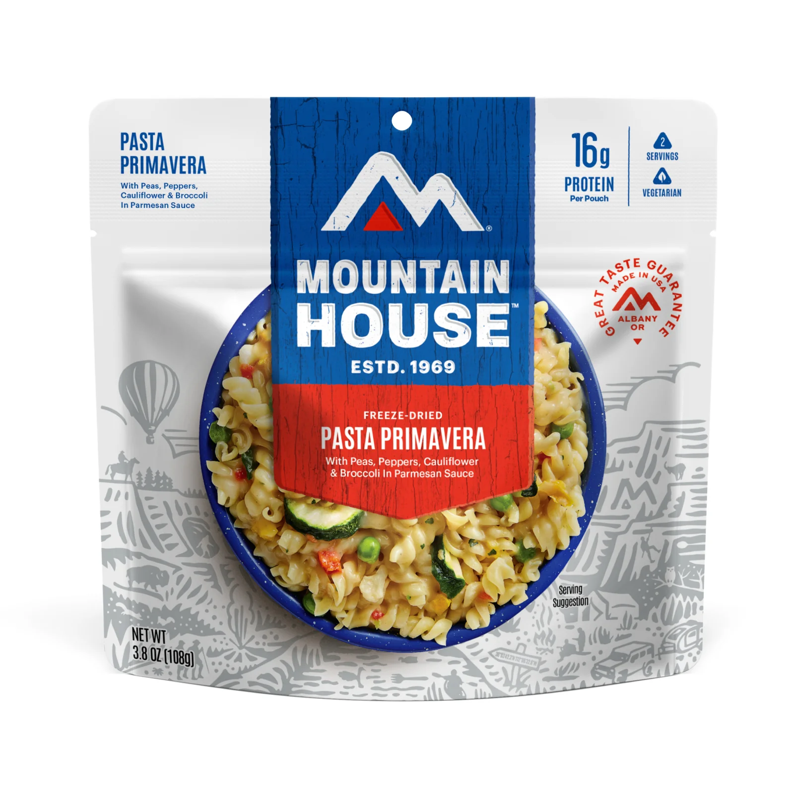 Pasta Primavera (Standard) by Mountain House — freeze-dried backpacking meal