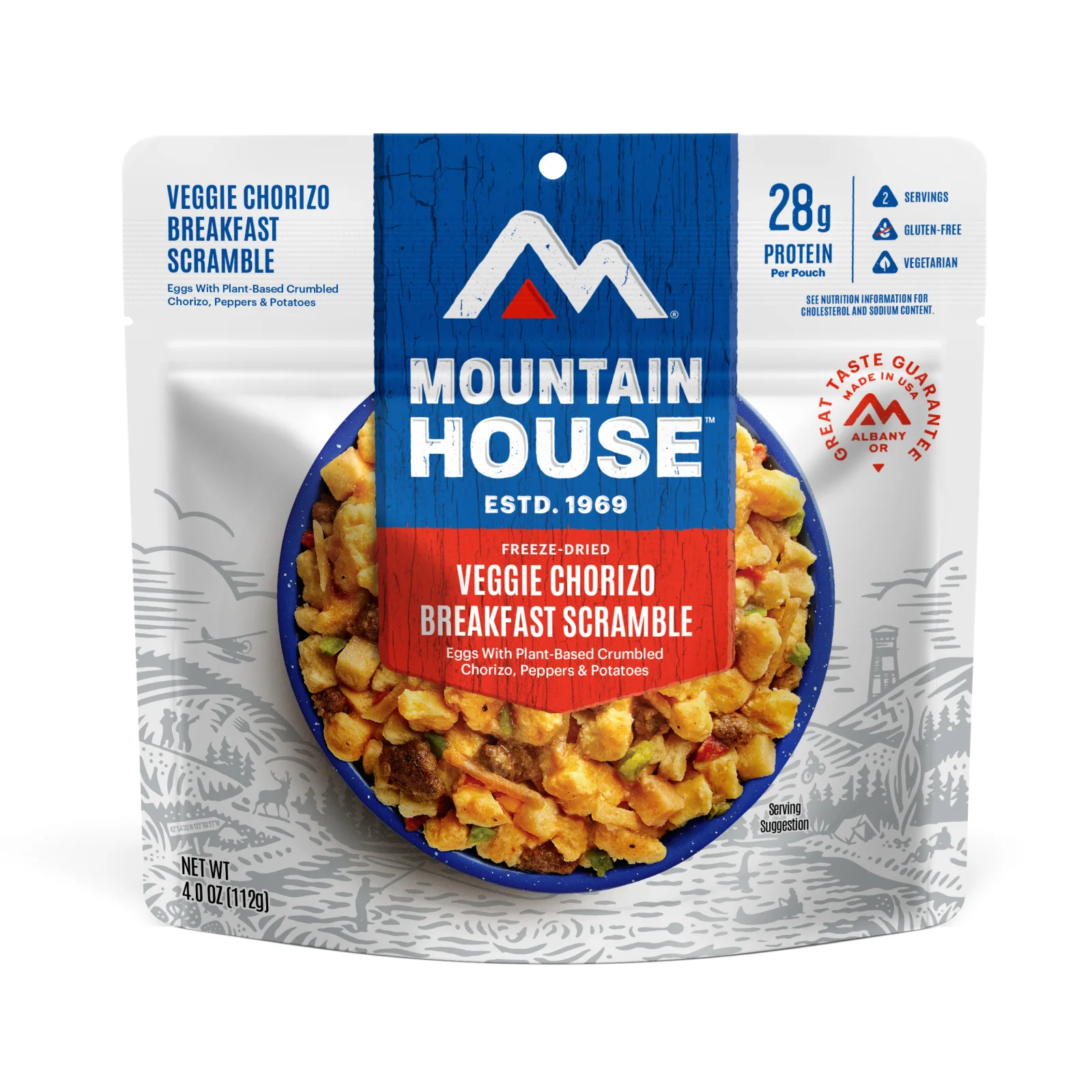 Veggie Chorizo Breakfast Scramble (Standard) by Mountain House — freeze-dried backpacking meal